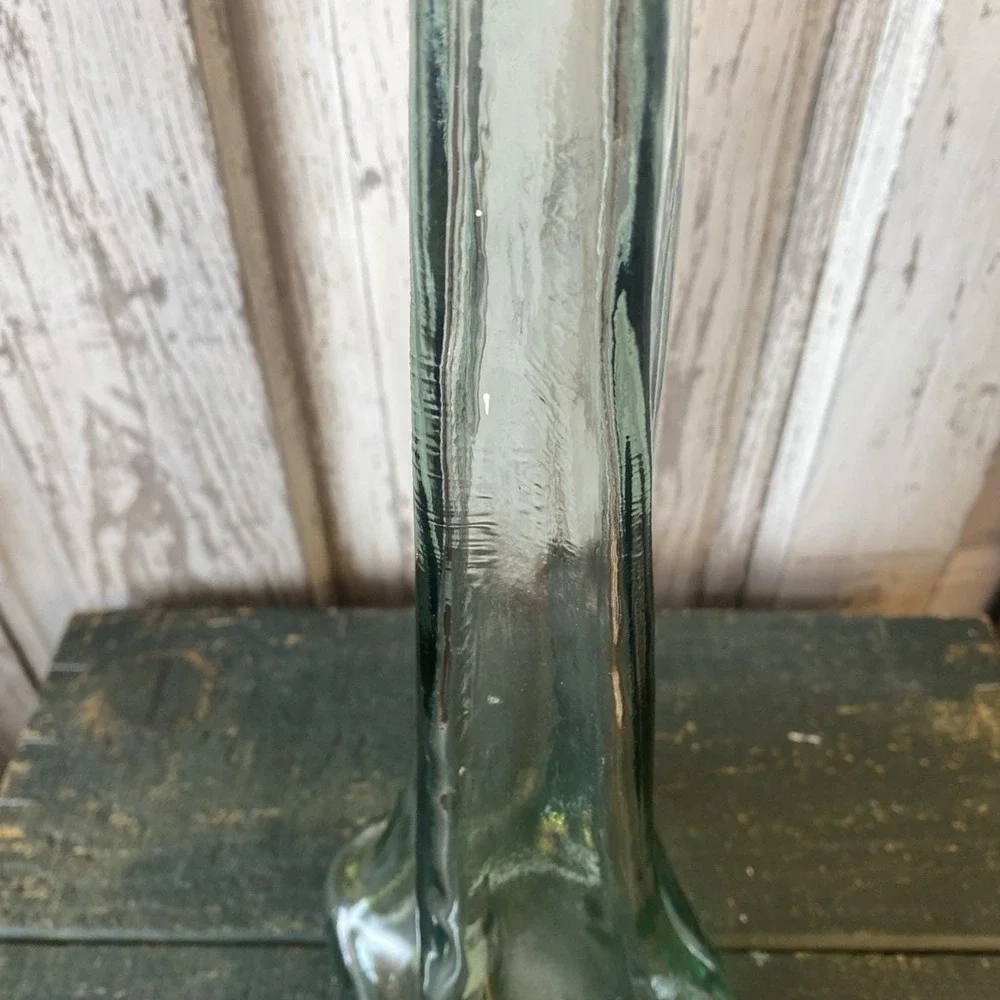 MCM‎ Rosenthal Netters Pale Green Blown Glass Flower Vase Made in Spain 16.5